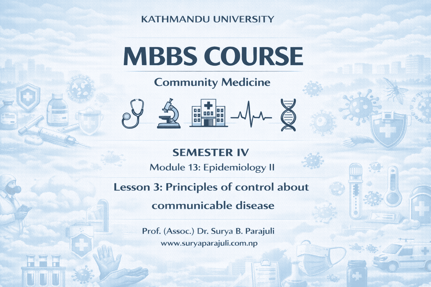 Lesson 3: Principles of control about communicable disease